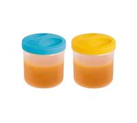 Chicco Baby Food Containers, Airtight Food Containers, Drip Proof, Meal Preservation & Transport, 6 Months+, 2 Pieces