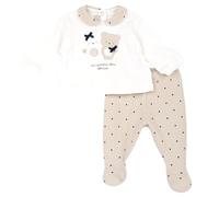 Chicco Baby Girls' Completo coprifasce e ghettina in Caldo Cotone Button, Naturale Stampato, 3 Months