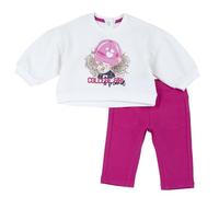 Chicco Baby Girl's Completo in Caldo Cotone: Felpa e Leggings Tracksuit, Naturale, 9 Months