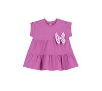 Chicco Baby Girls' Vestito in Cotone A Maniche Corte Dress, Dark Pink, 9 Months