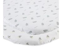 Chicco Baby Hug Crib Bamboo Sheets (2 Pack), Soft and Hypoallergenic, Thermoregulating, Eco-Friendly, Suitable for Sensitive Skin, Greenery