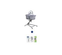 chicco Baby Hug Pro 5-In-1 Bundle with Baby Hug Pro Crib & Meal Kit in Grey Chicco Grey