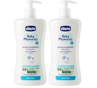 Chicco Baby Moments Shampoo & Body Wash, Tear-Free Formula, Dermatologically and Ophthalmologically tested, Suitable for Sensitive Skin, 100% Recycled Plastic, 500ml, 00010591000000 (Pack of 2)