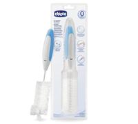 Chicco Bottle Brush Set for Feeding Bottles and Accessories, Cleansing, 9g, Small to Medium