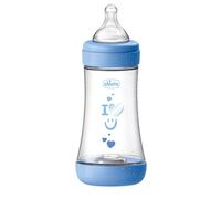 Chicco Bottle Perfect 5, anti-colic bottle 240 ml, medium flow, baby 2m+, silicone dummy, bi-function nursing bottle, 240 ml with Intui-Flow System