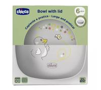 Chicco Bowl With Lid Gray 6m+