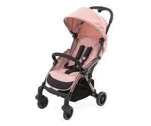Chicco Cheerio Compact Baby Dog Stroller from 0 to 15 kg, ultra-light, foldable and reclining with sleeping position, automatic closing, parasol and rain cover, Blossom, black