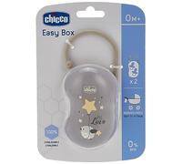 Chicco Double Dummy Holder, Dummy Holder, Versatile and Hygienic, Easy to Attache, Ergonymic Shape, Starisable, Neutral, 0 Months +