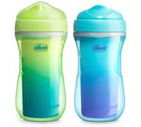 Chicco Double-Wall Insulated Sippy Cup with Bite-Proof Rim Spout and Spill-Free Lid 9oz. | Top-Rack Dishwasher Safe | Easy to Hold Ergonomic Indents