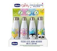 Chicco Drinky Children's Thermos Bottle, Reusable Stainless Steel Bottle, Durable, Maintains Temperature Up To 6 Hours, Assorted Colours - 1 Pack of 350 ml