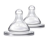 Chicco Duo Bottle Nipples Stage 2 Medium Flow (3 Months+), 2pk