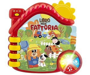 Chicco Farm Talking Booklet, Electric Learning Book, Bilingual Italian and English Display, Batteries Included, Age 6-36 Months, Multi-Colour