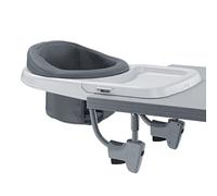 Chicco Fastlock 360 Hook-On Chair - Charcoal | Grey | Patented Fast Action Clamps, Unique Rotating Function, Pop-Out Wipeable Seat Pad, BPA-Free Tray, Folds Flat, Charcoal