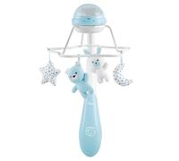 CHICCO First Dreams Rainbow Musical Carousel, 3-in-1 Newborn Carousel with Soothing Melodies and Rainbow Projection, with 4 Soft Pendants, Compatible with Next2Me Cradles, 0 Months +, Blue