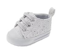 Chicco Girls' Trainers for Newborns with Elastic Laces, Crib Shoe, White, 15 EU
