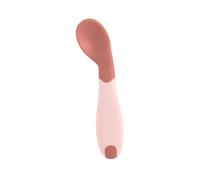 Chicco Glass Spoon, Angled, Small and Light, with Angled Shape and Ergonomic Handle for self-Feeding, 8+ Months, Pink