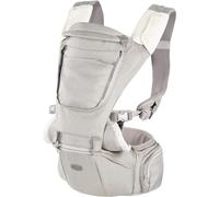 Chicco Hip Seat Carrier Ergonomic Baby Carrier from 0 Months to 15 kg, Multifunctional 3-in-1 Baby Carrier with Detachable Hard Base, Padded Shoulder Straps and Protective Hood, 8 Positions - Beige