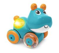 Chicco Hippo Sprint & Go Game - Electronic Reversing Animals with Melodies, Sounds and Lights, Stimulant to Crawl, Rubber Wheels, 6-36m