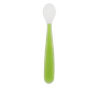 Chicco Long Feeding Spoon Soft Silicone for Babies and Toddlers, Baby Spoon with Ergonomic and Long Curved Handle, Baby Food Spoon, Baby Cutlery 6+ Months