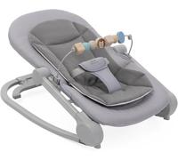 Chicco Magia 2-in-1: Baby Rocker and First Seat up to 18 kg, Play Bar with Wooden Elements, Mini Seat Reducer Included, Rocking or Fixed Position and Adjustable Backrest