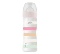 Chicco Medium Flow Wellness Bottle with Physio Teat in Soft Silicone and Soft Sense Finish, Anti-Colic, Reduces Regurgitation and Irritability, 250 ml Plastic Bottle, 2 Months+ Girls