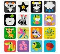 Chicco Montessori Evolutionary Memory Game 1 Year +, Memory Game with 36 Cards, 18 Pairs with High Contrast and Colours, Stimulates Vision, Observation and Concentration, Memory for Children