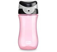 Chicco My Tumbler Open Rim Water Bottle with Free-Flow Spout 12oz.| Spill Proof When Lid is Closed | Flip-Up Carry Handle | Top-Rack Dishwasher Safe | Easy to Hold Toddler Cup | Pink | 2+ Years