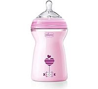 Chicco Natfeel 0080837110000 Bib 6m+ Girl, 330 ml, Pink