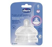 Chicco Step Up Silicone Teat from 6 Months, Quick Suction Flow, 2 Pieces