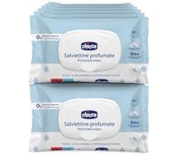 Chicco Newborn Baby Multi-Purpose Wipes with Plaque Alcohol Free Scented Sensitive Skin Multipack 864 Wipes 12 Packs of 72 Wipes