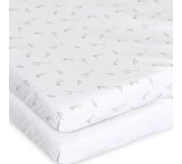 Chicco Next2Me Crib Sheets (Pack of 2), 100% Soft Cotton, Original and Official Accessory for Next2Me Co-Sleeping Crib, Cotton and Cloud