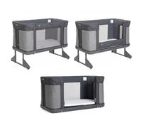 Chicco Next2Me Forever, 3 in 1 side cot, crib becomes Montessori crib, up to 4 years (22 kg), adjustable height, good air circulation, 4 wheels, mattress included