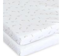 Chicco Next2Me Forever Crib Sheets (Pack of 2), 100% Soft Cotton, Original and Official Accessory for Next2Me Co-Sleeping Crib, Cotton and Cloud