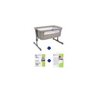 chicco Next2Me Starter Bundle with Crib, Mattress Protector & 2 sheets in Beige Chicco Beige