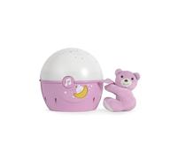 Chicco Next2Stars Baby Night Light, Pink | Star Light Projector for Cots and Cribs, Sound Sensor, 3 Light Effects and Music