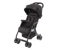Chicco OHlalà 3 Ultralight Stroller for 0 Months to 15 kg, Foldable and Foldable with Large Basket, Compact Closure, Rain Cover and Extendable Hood Jet Black, Black