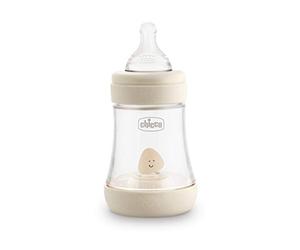 Chicco Perfect 5 Anti-Colic 150 ml Baby Bottle for Newborns with Slow Flow 0+ Months with Soft Silicone Teat, 150 ml Biofunctional Baby Bottle with Intui-Flow System, Beige