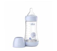 Chicco PERFECT 5 Anti-Colic Bottle 240ml Medium Flow Bottle for 2 Months + Soft Silicone Teat Similar to Maternal Breast Anti-Colic Bottle for Mixed Nutrition
