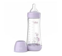 Chicco PERFECT 5 Anti-Colic Bottle 300 ml Fast Flow Bottle 4 Months + Soft Silicone Teat Bottle Similar to Maternal Breast Anti-Colic Bottle for Mixed Nutrition