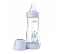 Chicco PERFECT 5 Anti-Colic Bottle 300ml Fast Flow Bottle for 4 Months + Soft Silicone Teat Similar to Mother's Breast Anti-Colic Bottle for Mixed Nutrition