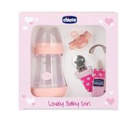 Chicco Perfect 5 Pink Gift Set, 1 x 150ml P5 Bottle, 1 x Mini Physioforma, 1 x Fashion Clip