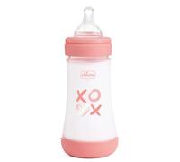 Chicco Perfect 5 x Anti-Colic Bottle 240 ml Medium Flow for Newborns 2m+, Silicone Teat, 240 ml Bottle with Intui-Flow System