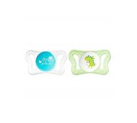 Chicco Soother Physio Micro Silicone Blue 0-2m X2