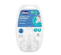Chicco P5 Silicone Teat Papa 6m+ X2