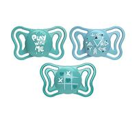 Chicco PhysioForm Light Silicone Dummy 16-36 Months with Silicone Teat, Lightweight, Ergonomic Shape, Supports Proper Mouth Development, Light Blue, Pack of 2