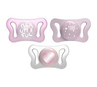 Chicco PhysioForm Micrò Baby Pacifier Lightweight with Mini Breast Ergonomic Shape Supports Proper Development of the Mouth 0-2 Months (Pink/Purple)