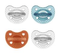 Chicco Physioforma Luxe Gummy, Silicone Dummy, 6-16 Months, Soft and Gentle Rubber, Supports Physiological Breathing, Promotes Proper Development of the Mouth, Pack of 4