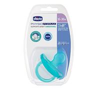 Chicco PhysioForma Silicone Dummy 16-36 Months, Pack of 1, Soft and Delicate Dummy, Supports Physiological Breathing and Promotes Correct Development of the Mouth, Turquoise