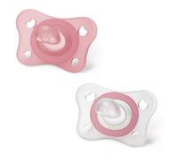 Chicco PhysioForma Silicone Pacifier 2-6 Months, 2 Pieces, Gommottini Set 0-2 Months, Support Physiological Breathing and Promote Proper Mouth Development, Pink