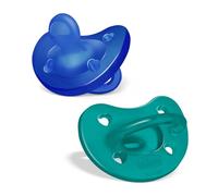 Chicco PhysioForma Silicone Soother 16-36 Months, Soft and Gentle Pacifier Set, Supports Physiological Breathing and Promotes Proper Development of the Mouth, Light Blue